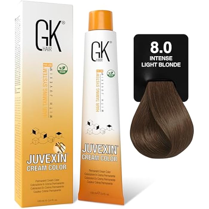 GK HAIR Color - 8.0 INTENSE LIGHT BLONDE - Image 1